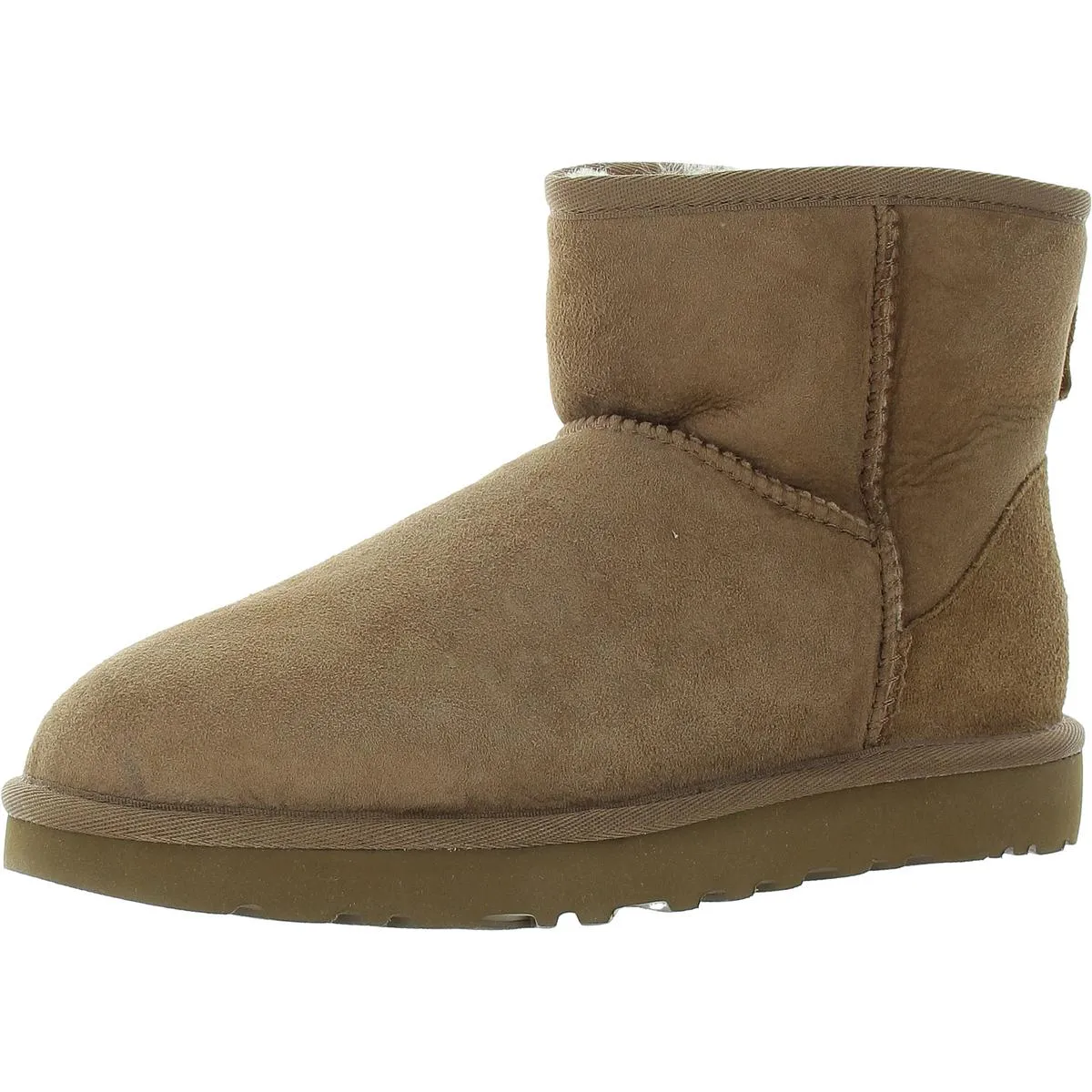WNeumel Womens Zipper Wool Shearling Boots