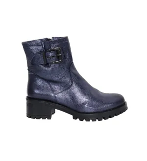 Women Leah Boot In Blue Metallic