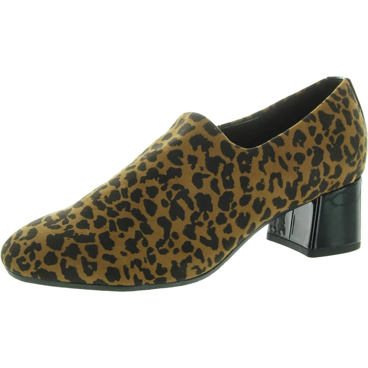 Womens Animal Print Faux Suede Shooties