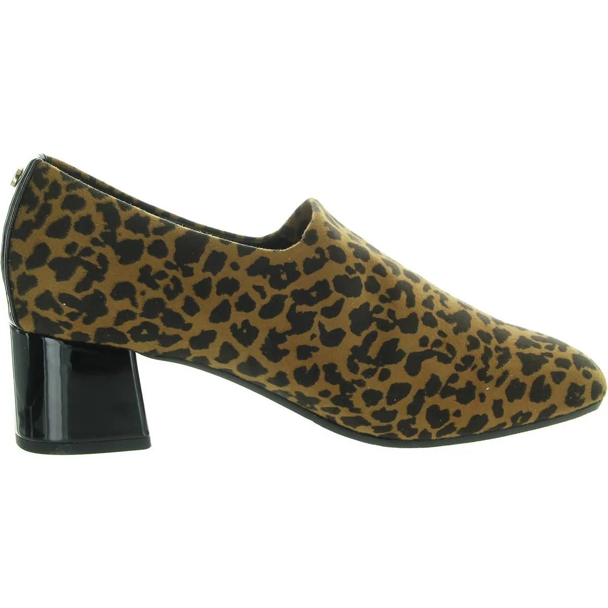 Womens Animal Print Faux Suede Shooties