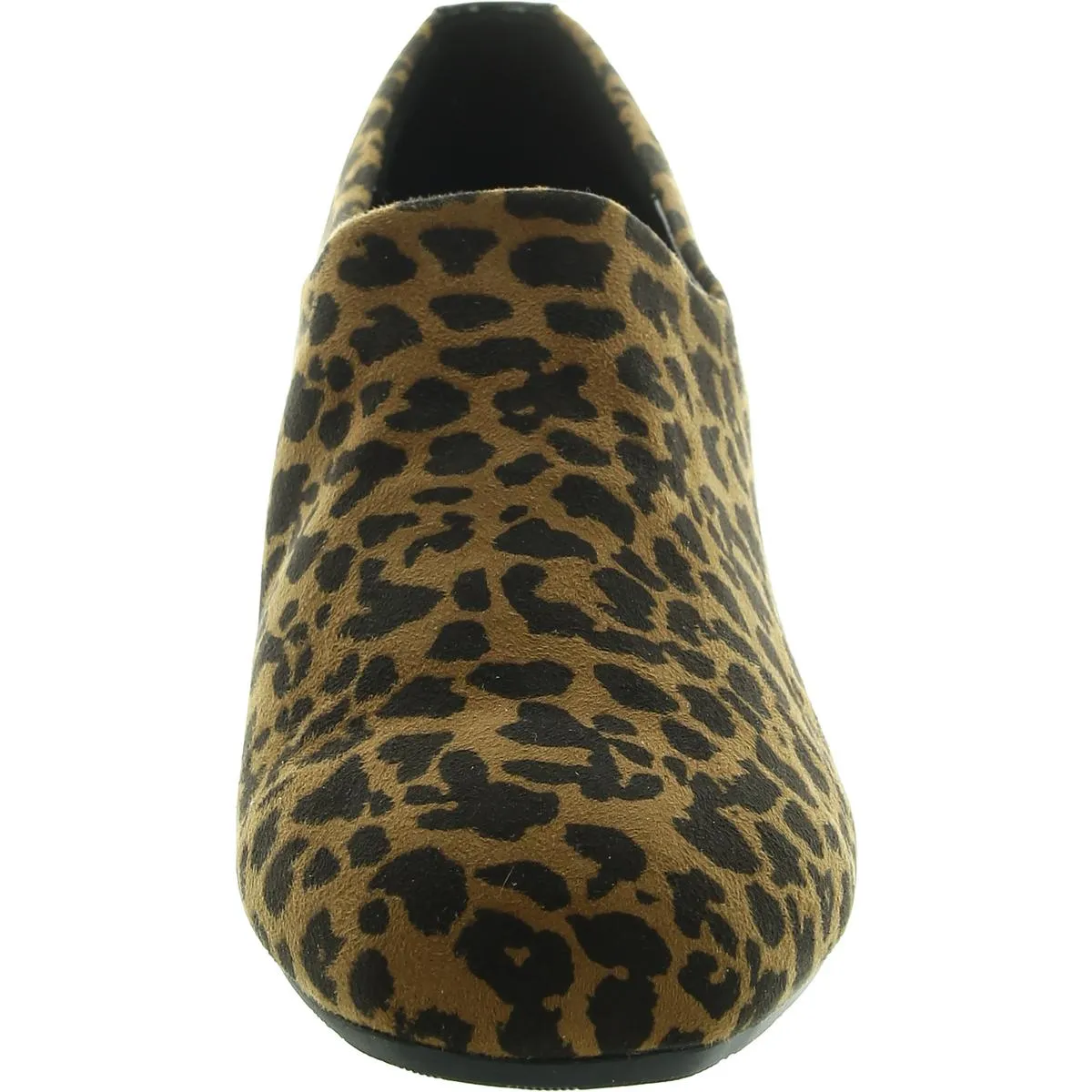 Womens Animal Print Faux Suede Shooties