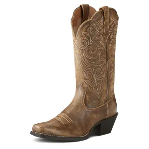 Women's Ariat Round Up Square Toe Western Boot  Timeless Western Elegance