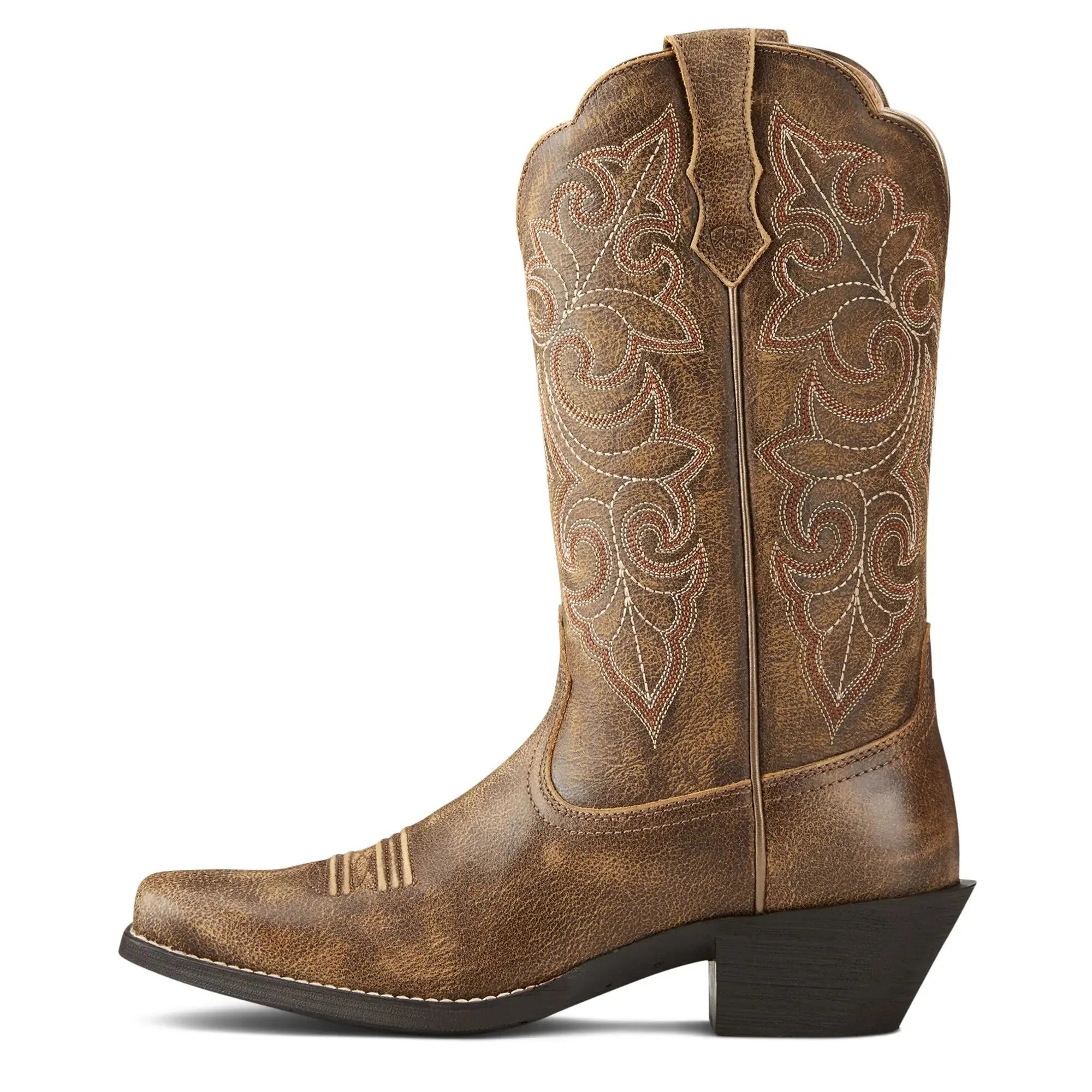 Women's Ariat Round Up Square Toe Western Boot  Timeless Western Elegance