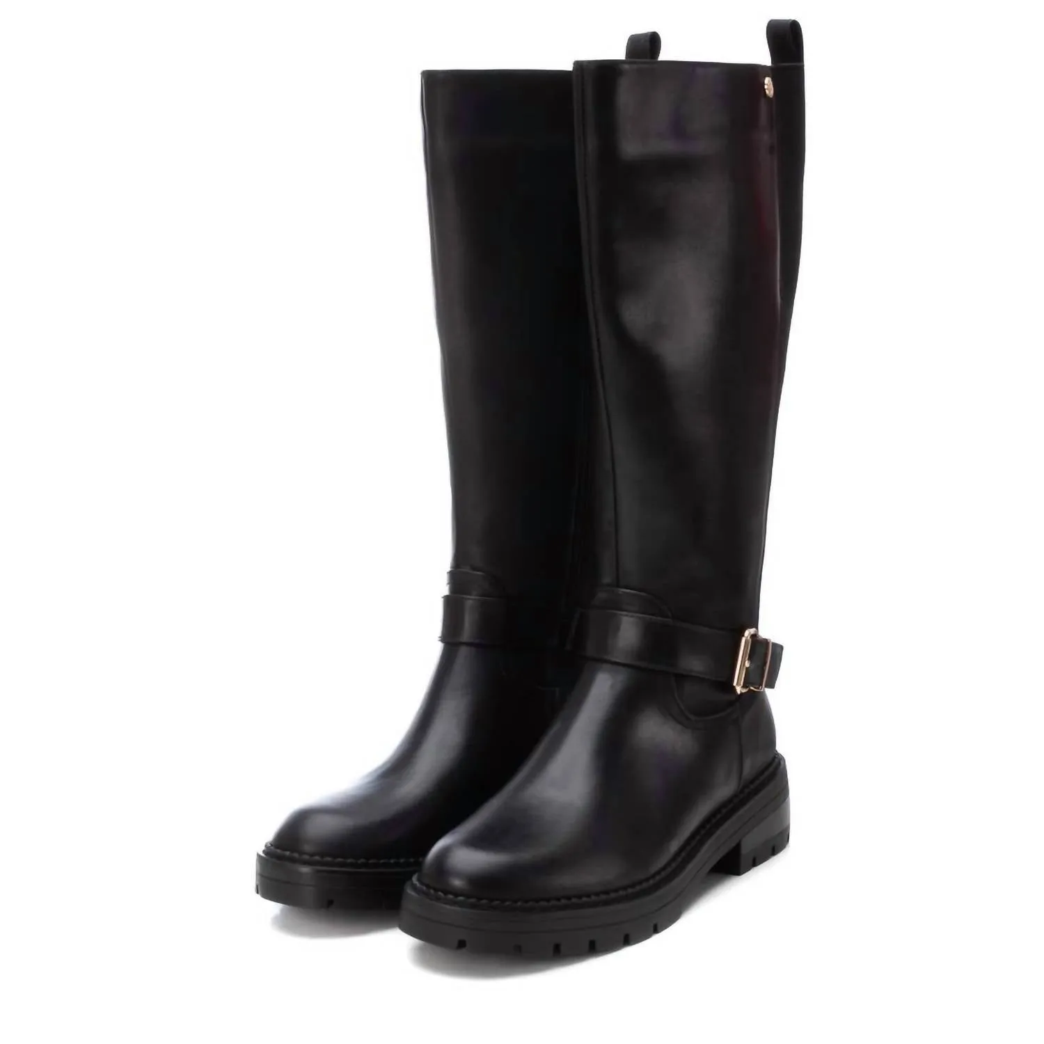Women's Biker Tall Boots In Black