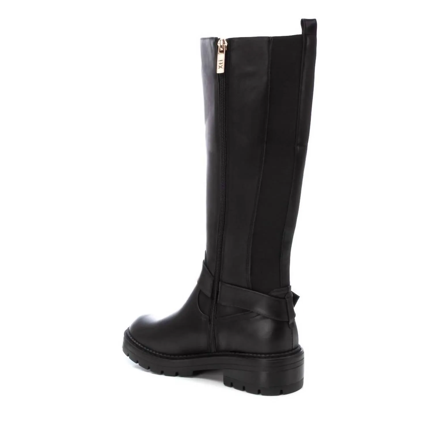 Women's Biker Tall Boots In Black