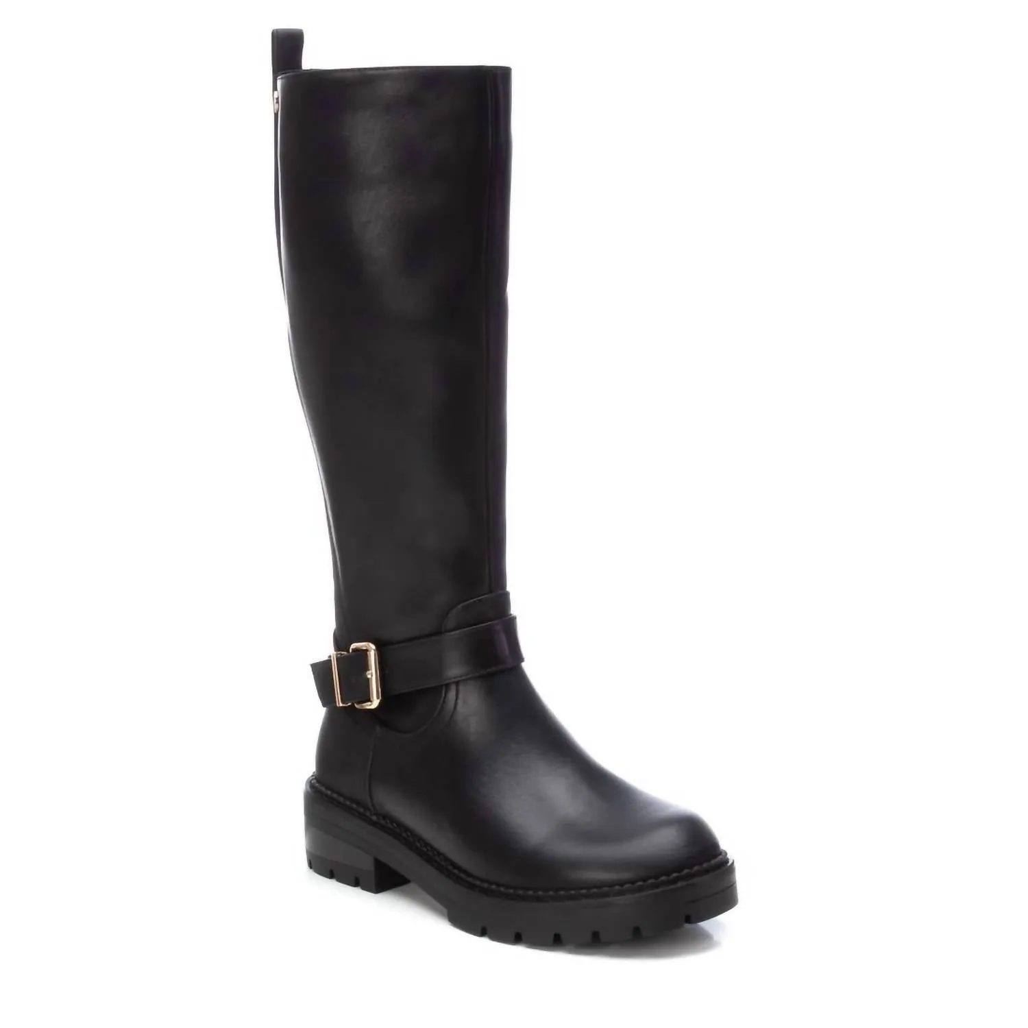 Women's Biker Tall Boots In Black