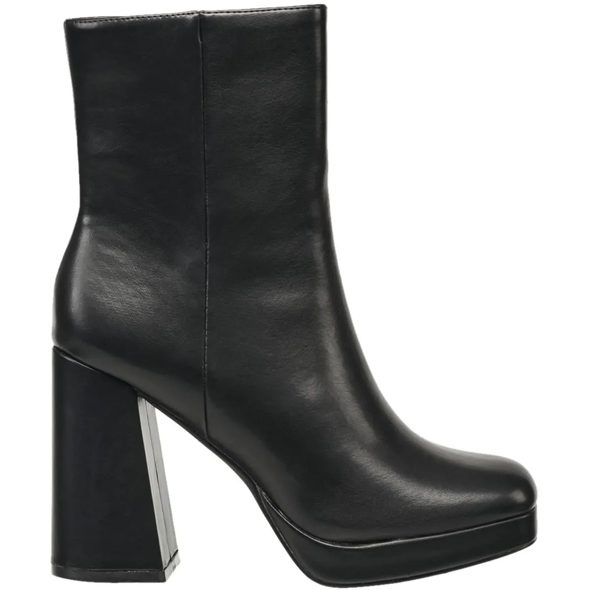 Womens Block Heel Man Made Ankle Boots