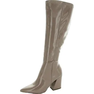 Womens Block Heel Man Made Knee-High Boots