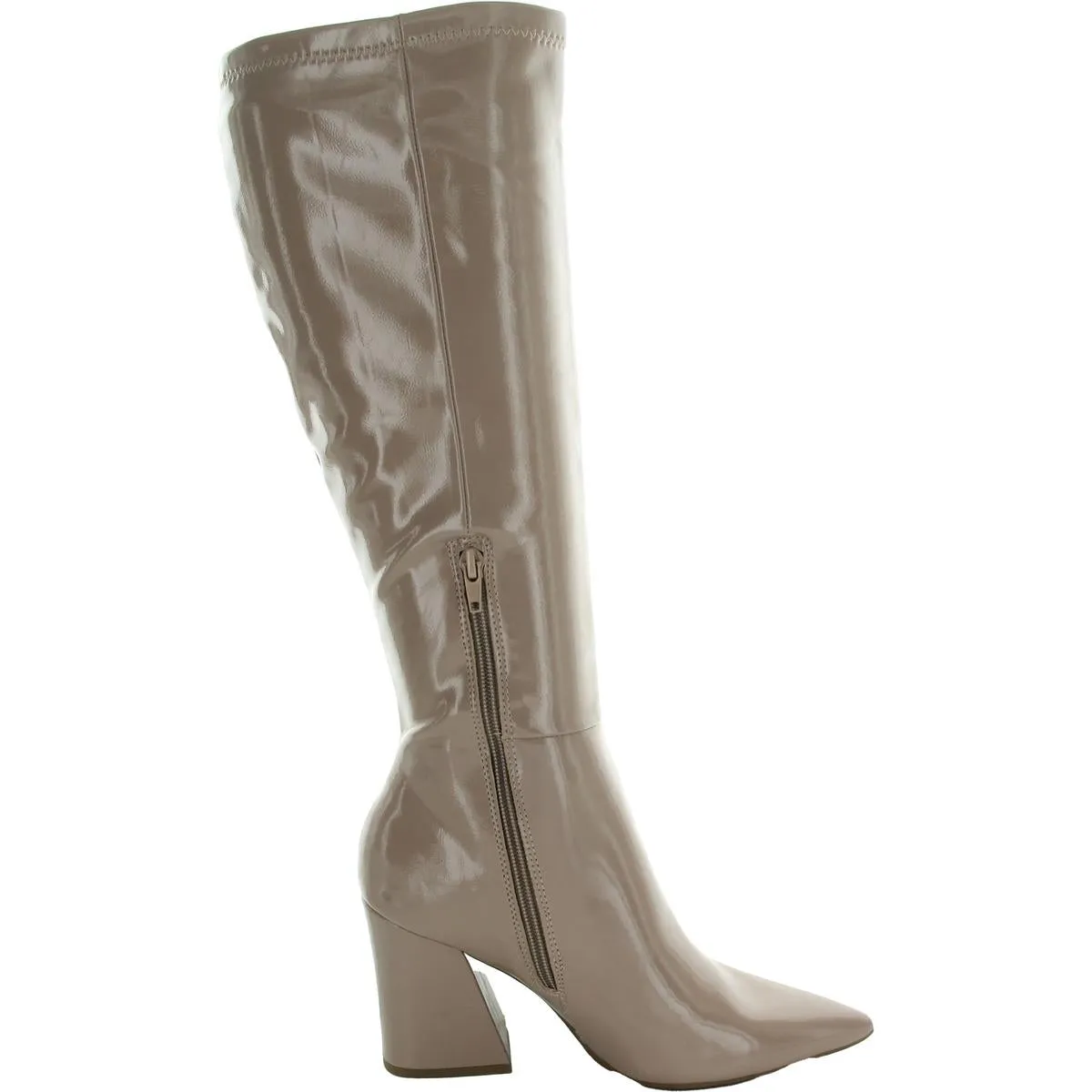 Womens Block Heel Man Made Knee-High Boots