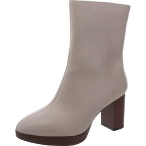 Womens Block Heel Man Made Mid-Calf Boots