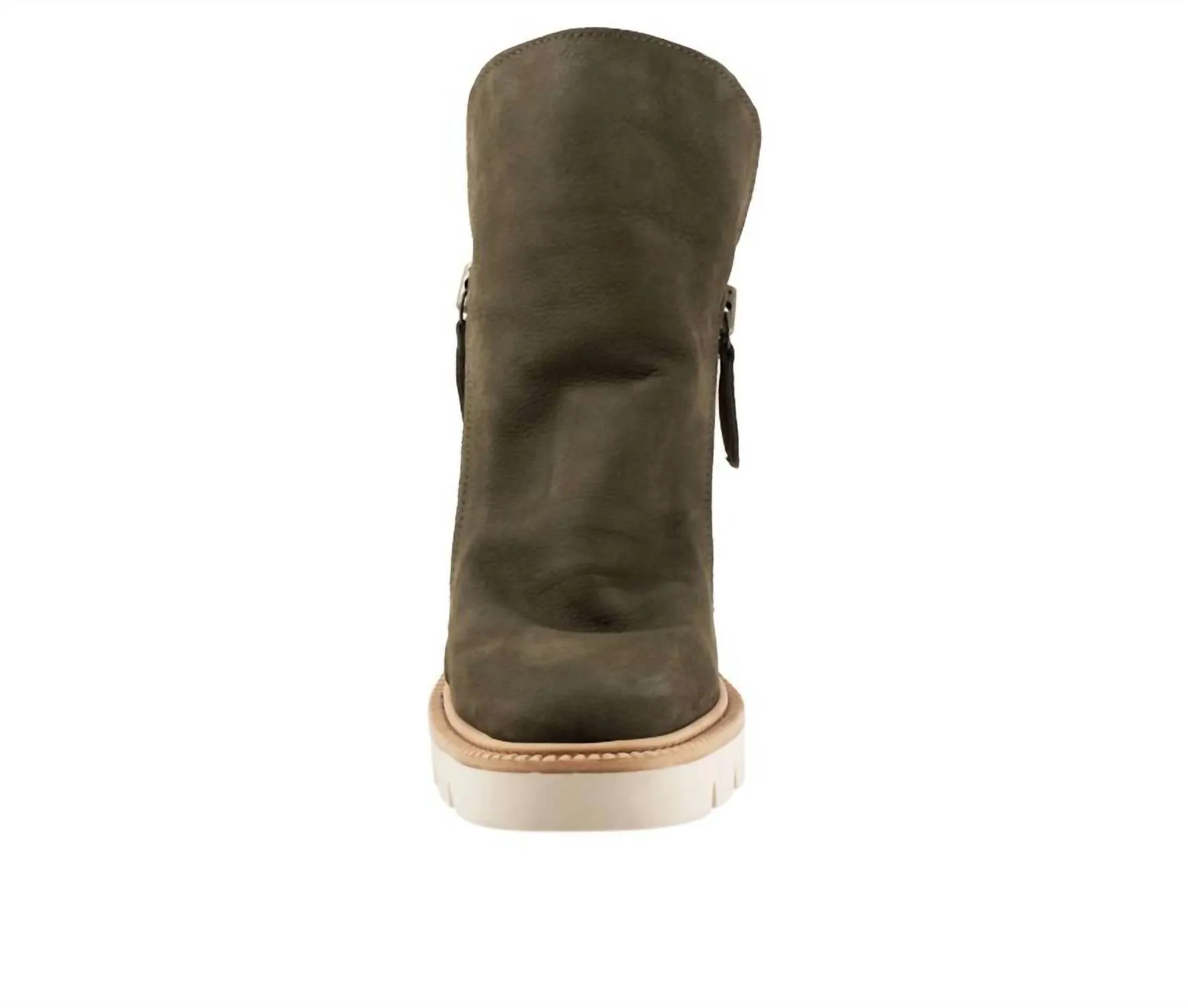 Women's Bueno Elliott Heeled Booties In Army Nubuck