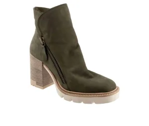 Women's Bueno Elliott Heeled Booties In Army Nubuck