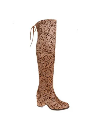 Women's Cheetah Knee Boots In Cheetah Print
