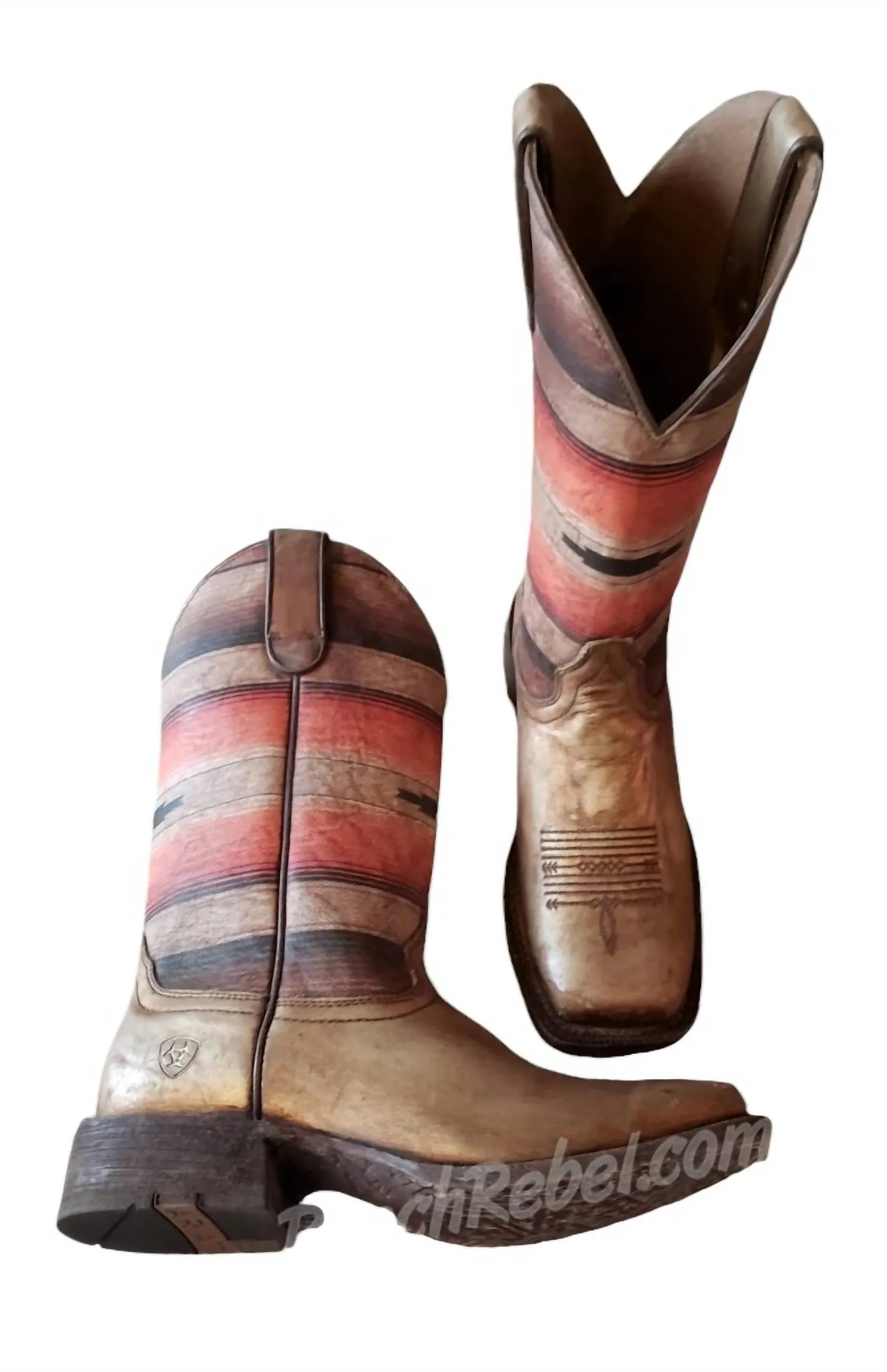 Women's Circuit Savanna Boot In Distressed Gold & Rust Saddle Blanket
