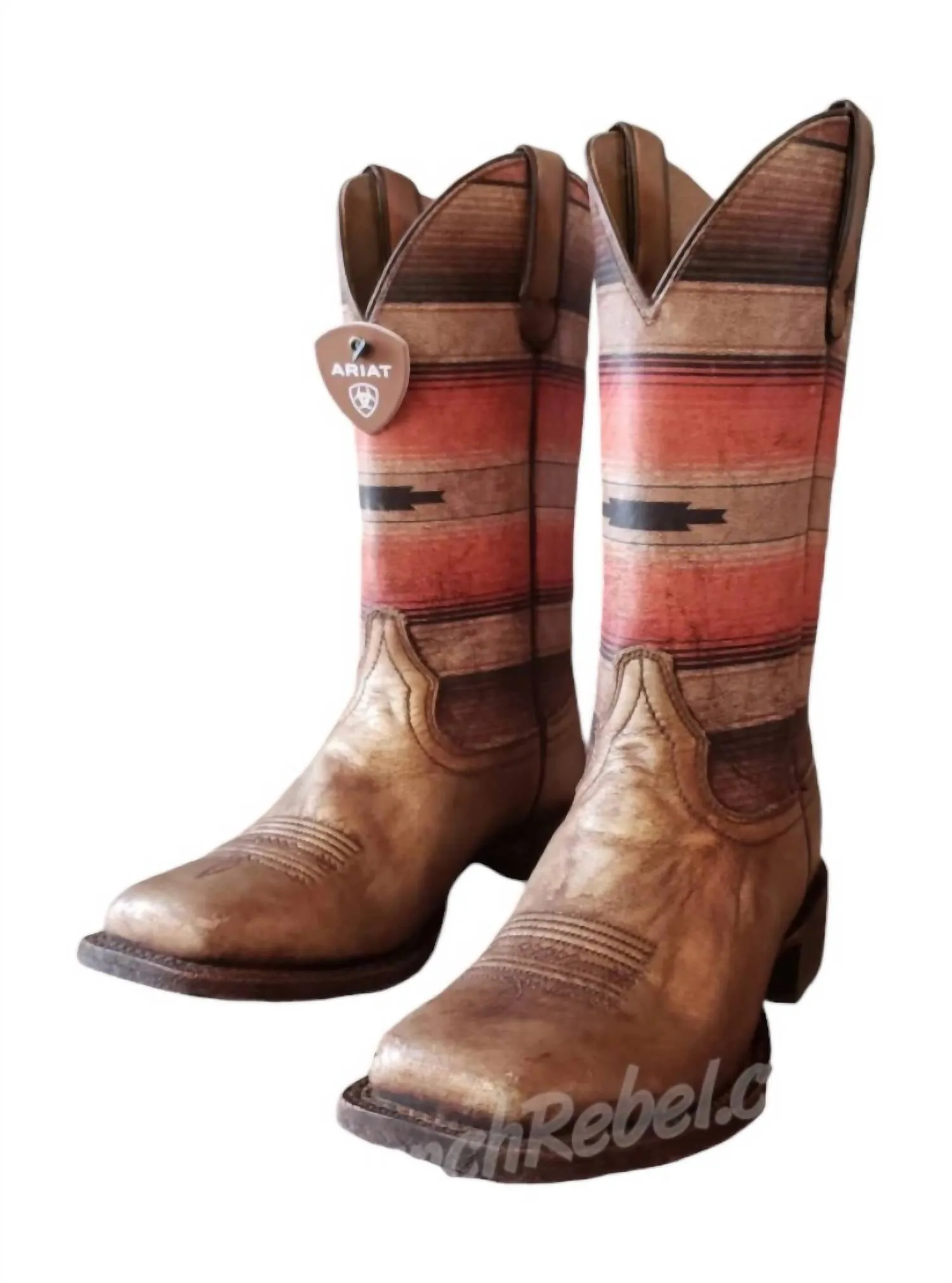 Women's Circuit Savanna Boot In Distressed Gold & Rust Saddle Blanket