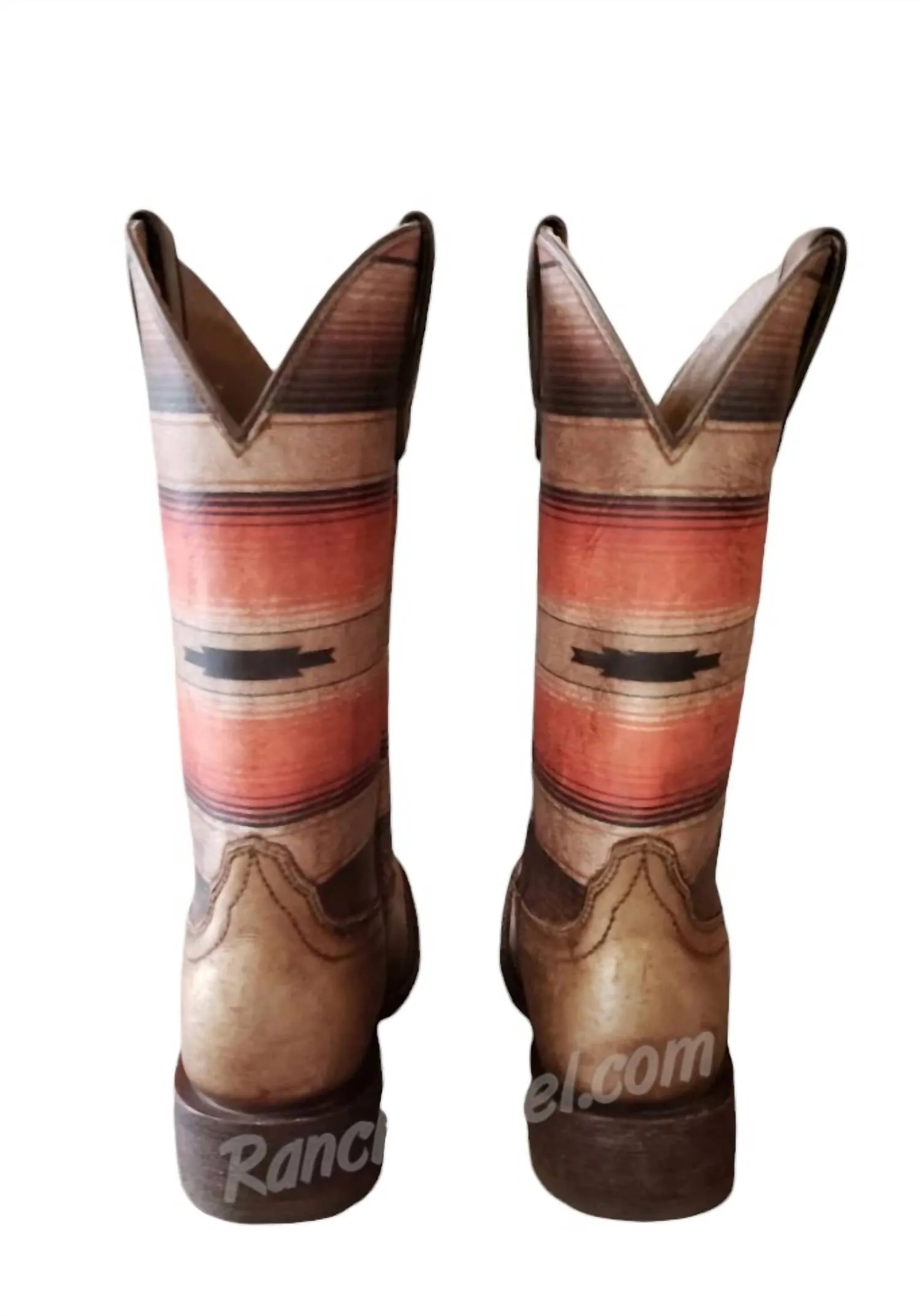 Women's Circuit Savanna Boot In Distressed Gold & Rust Saddle Blanket