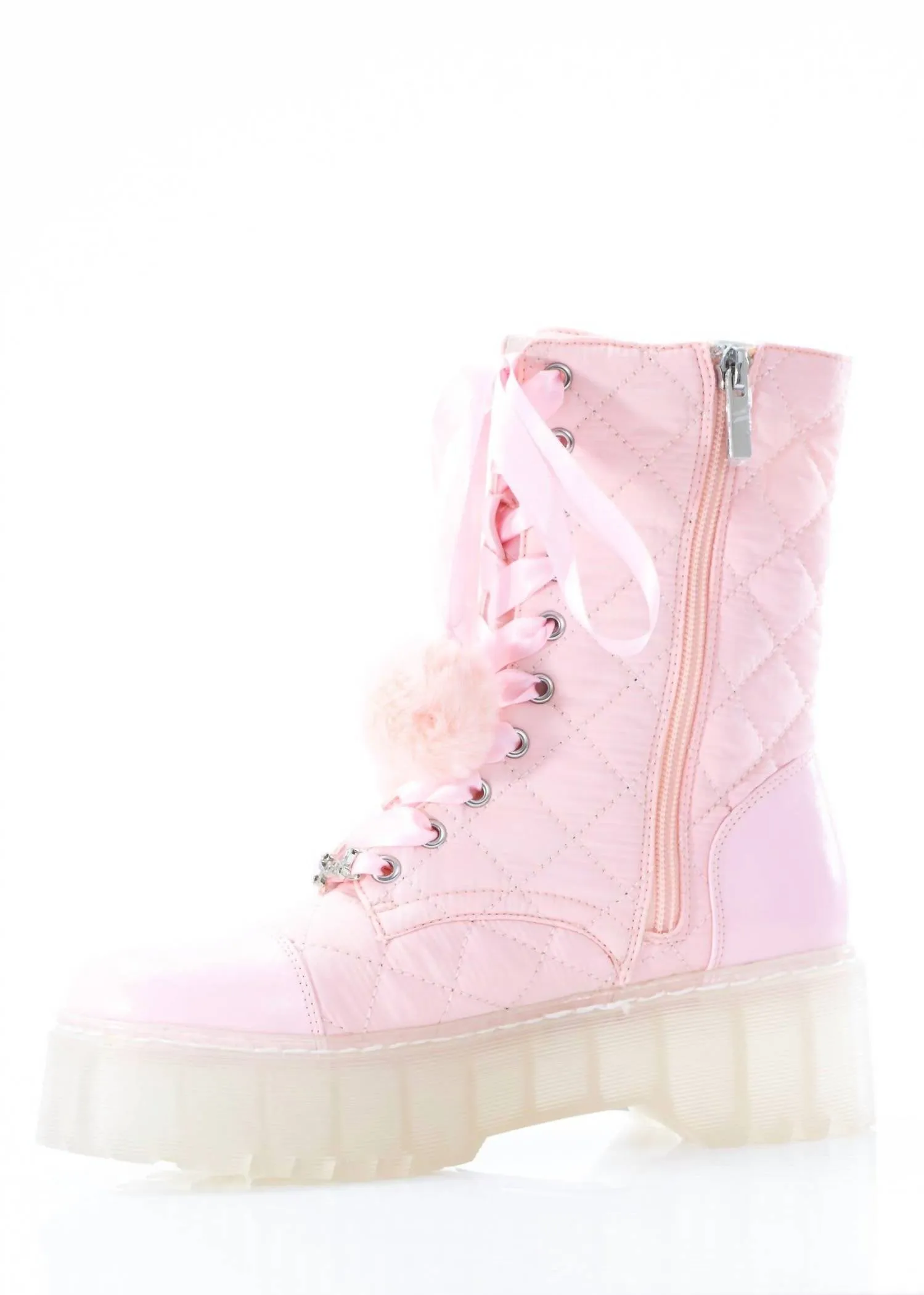 Women's Coco Combat Boot In Pink