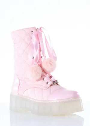 Women's Coco Combat Boot In Pink