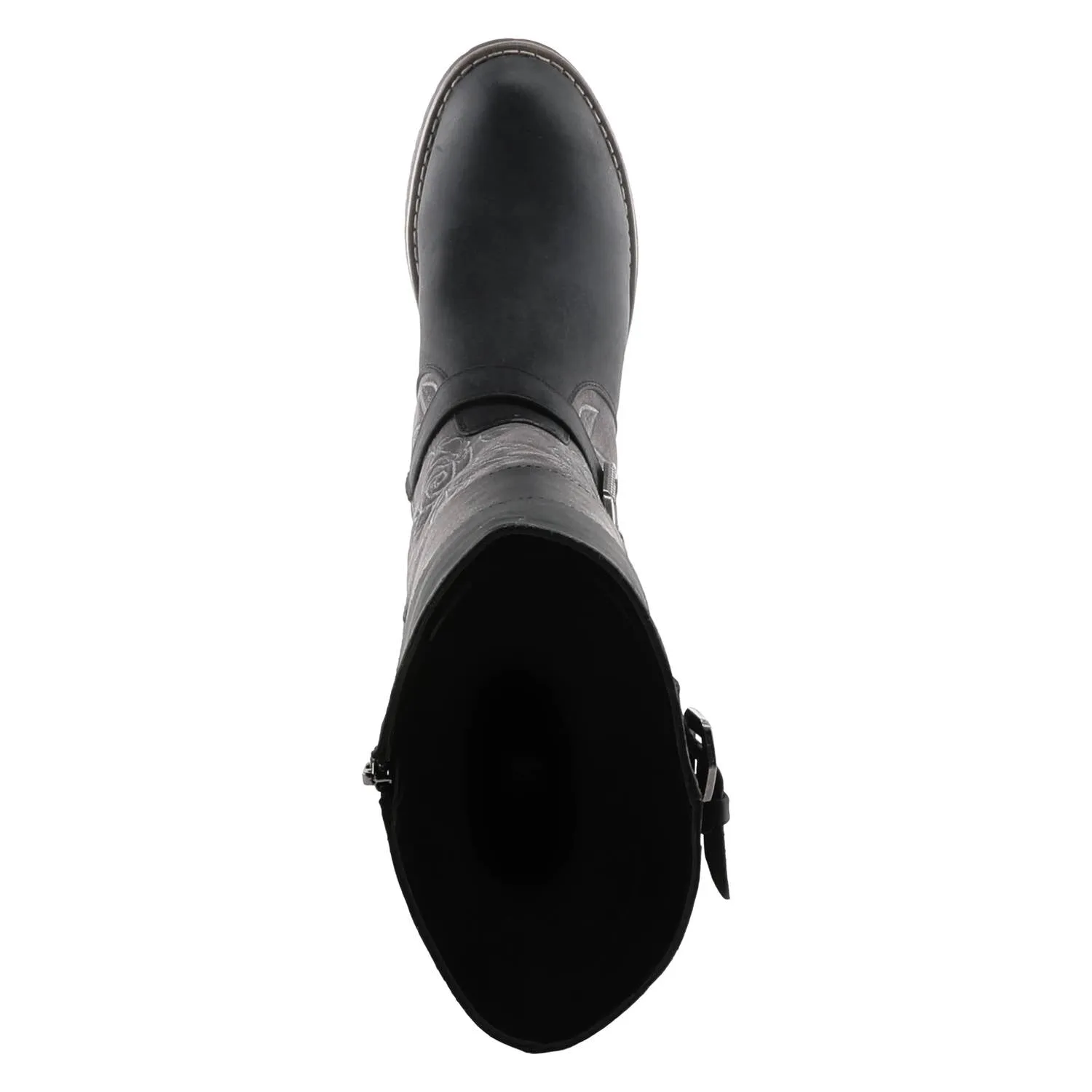 Women's Collage Tall Boots In Black Multi