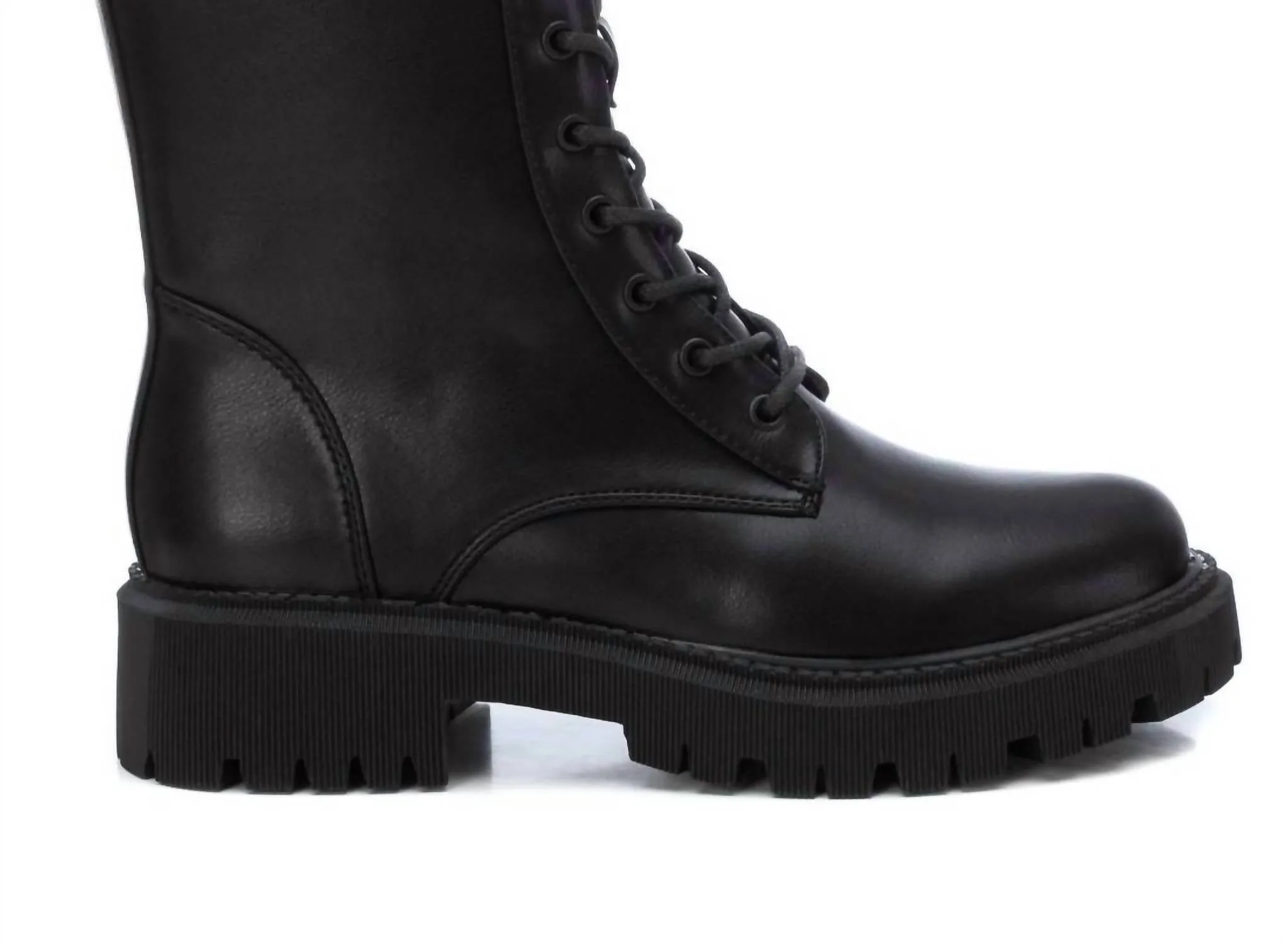 Women's Combat Booties In Black