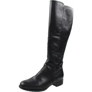 Womens Cushioned Footbed Leather Knee-High Boots