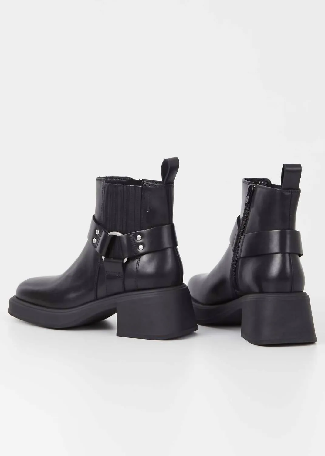 Women's Dorah Ankle Harness Moto Boot In Black