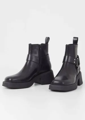 Women's Dorah Ankle Harness Moto Boot In Black