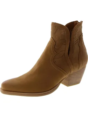 Womens Embossed Western Booties