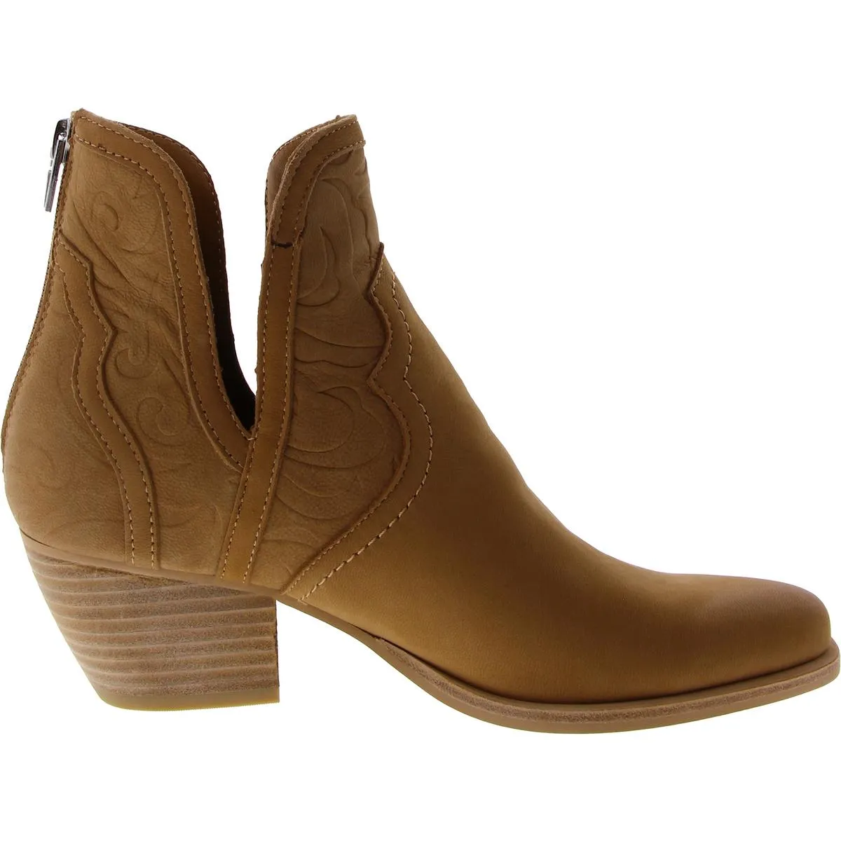 Womens Embossed Western Booties
