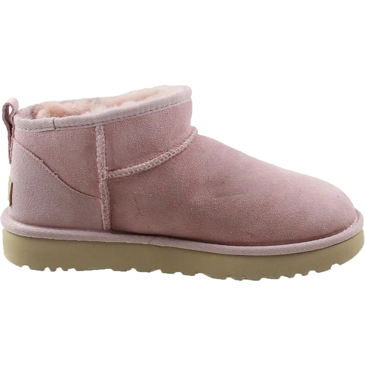 Womens Faux Fur Lined Leather Booties