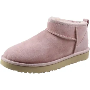 Womens Faux Fur Lined Leather Booties