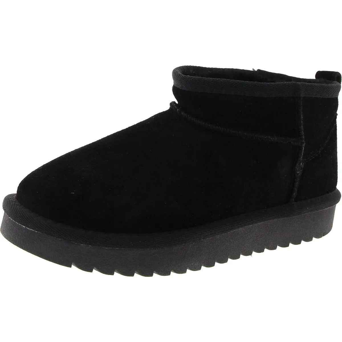 Womens Faux Fur Lined Suede Shearling Boots