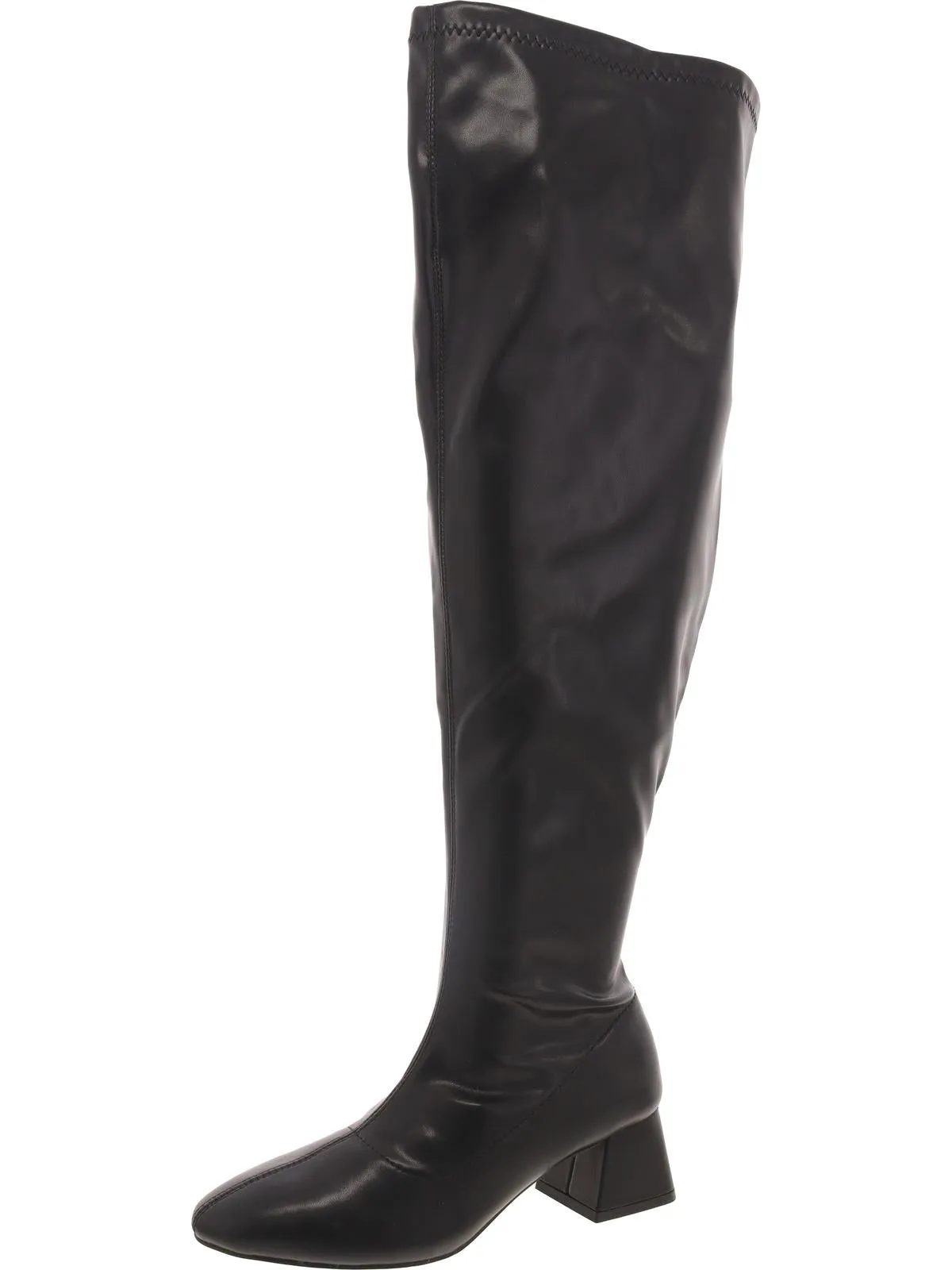 Womens Faux Leather Pointed toe Thigh-High Boots