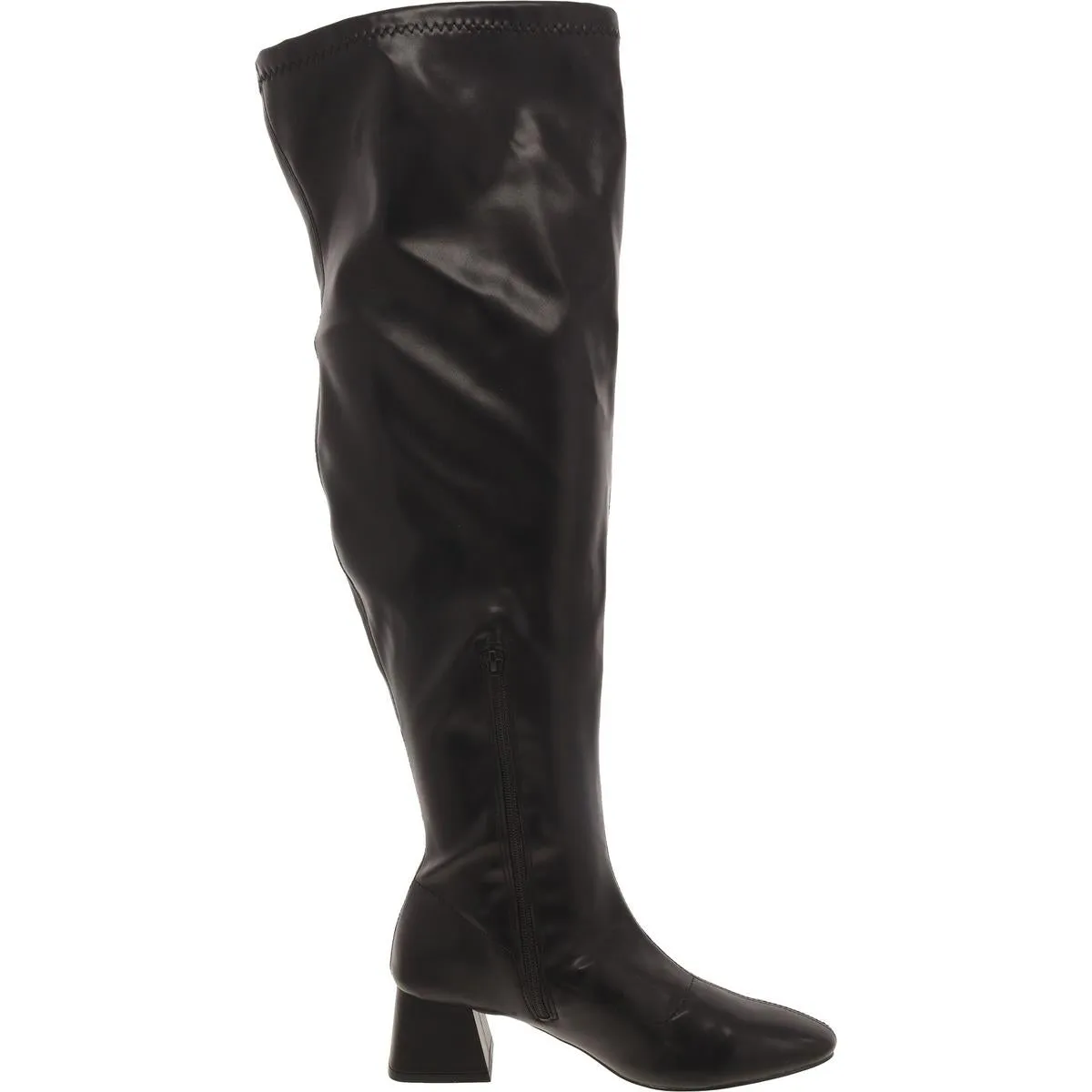 Womens Faux Leather Pointed toe Thigh-High Boots