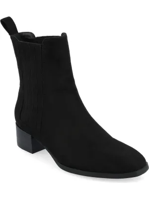 Womens Faux Suede Ankle Boots