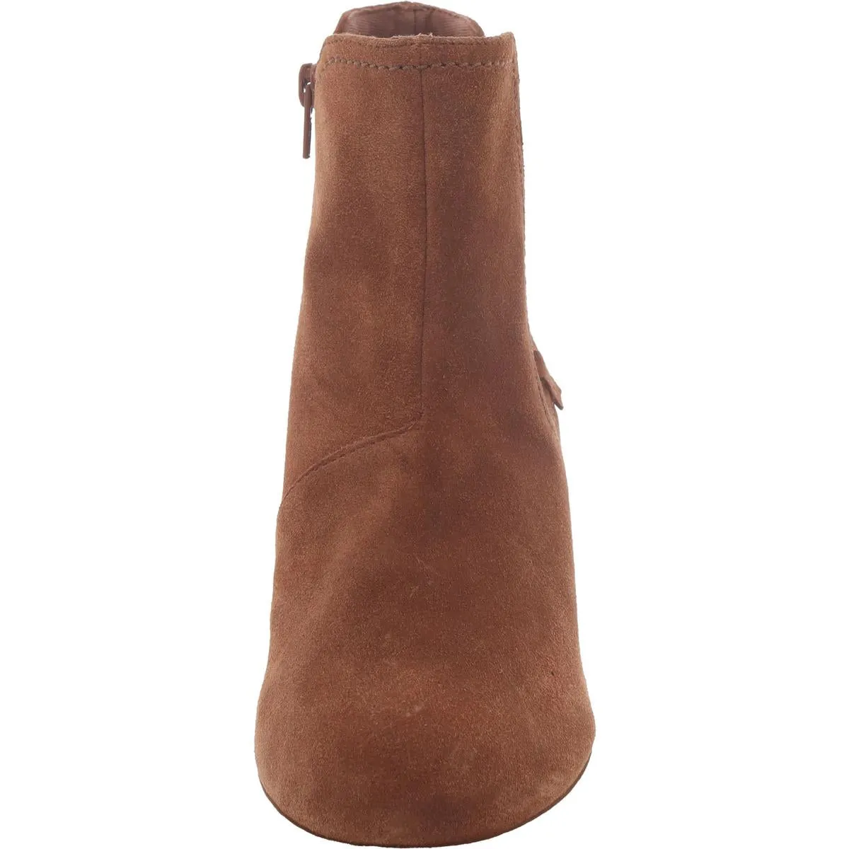 Womens Faux Suede Block Heel Chelsea Boots