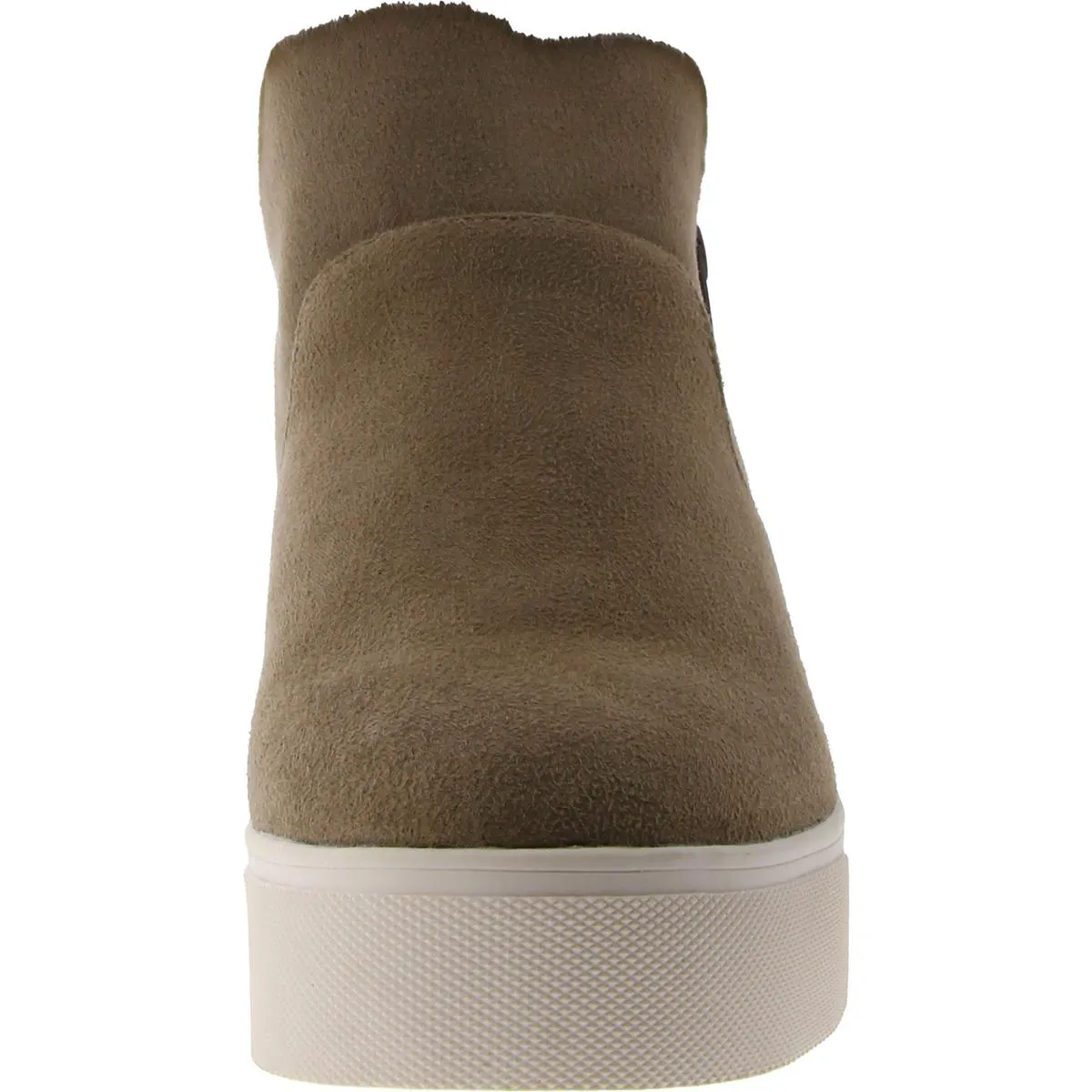 Womens Faux Suede Flatform Ankle Boots