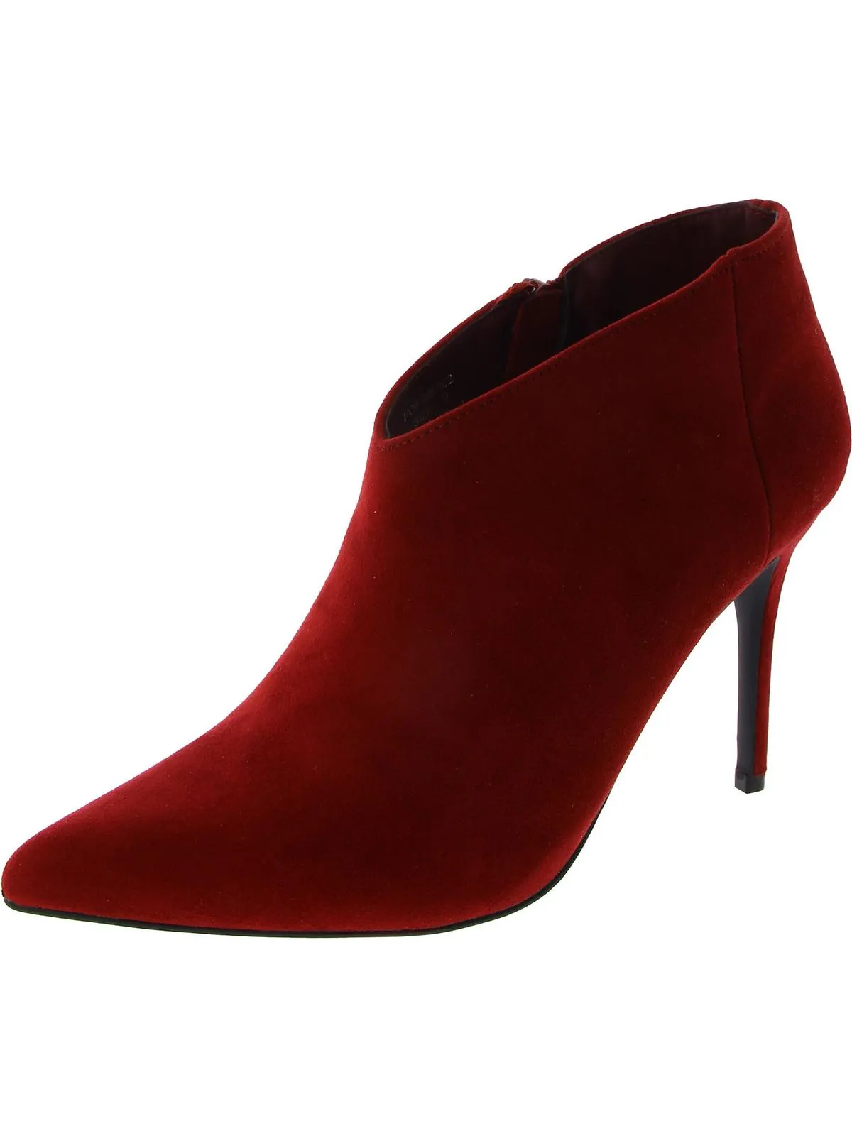 Womens Faux Suede Heels Booties