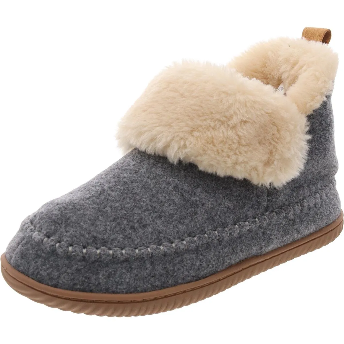 Womens Faux Suede Slip On Booties