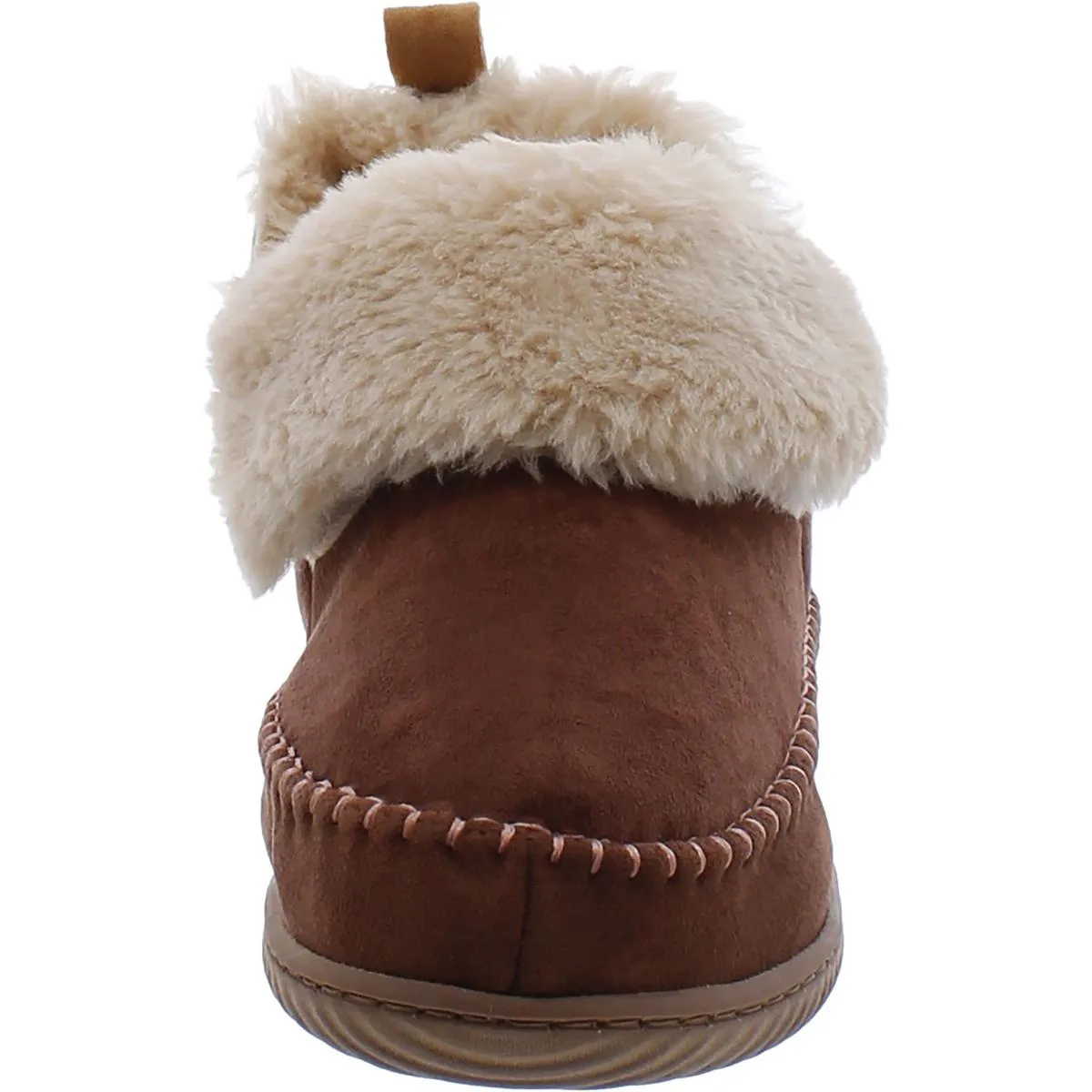 Womens Faux Suede Slip On Booties