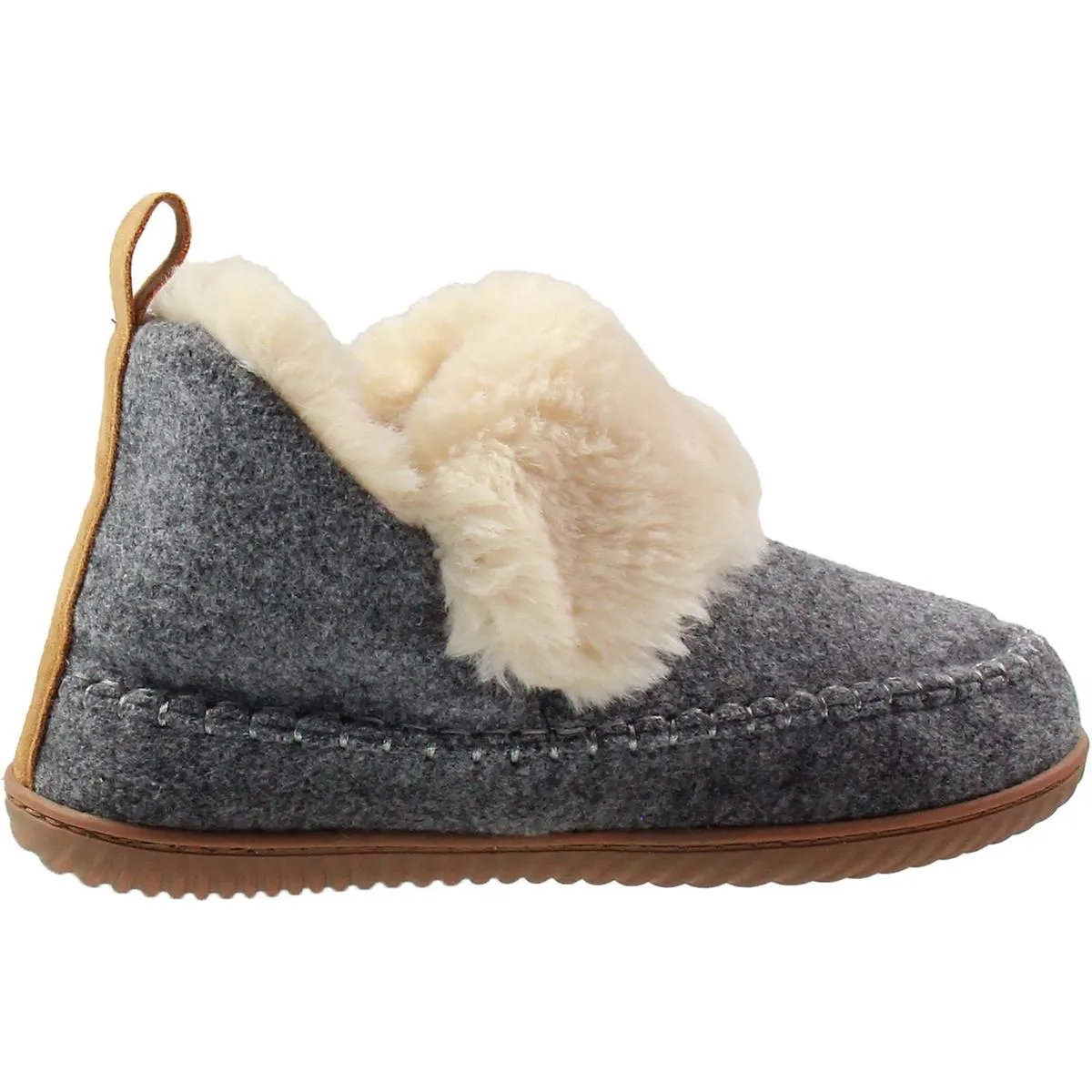 Womens Faux Suede Slip On Booties
