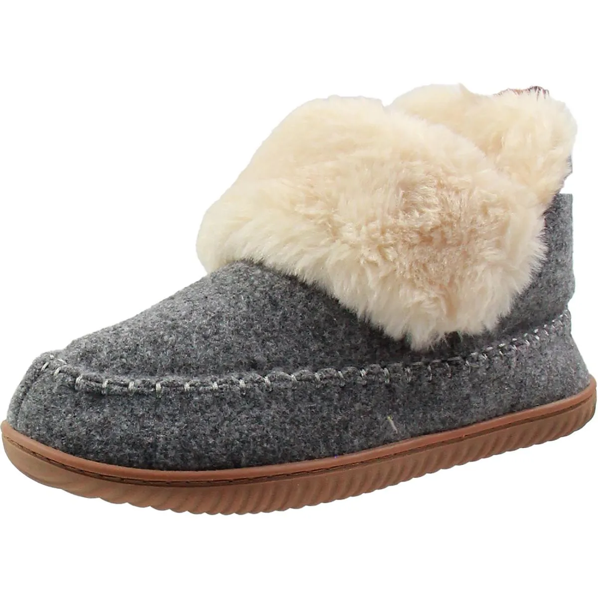 Womens Faux Suede Slip On Booties