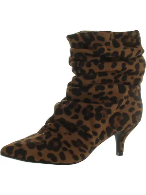 Womens Faux Suede Stiletto Ankle Boots