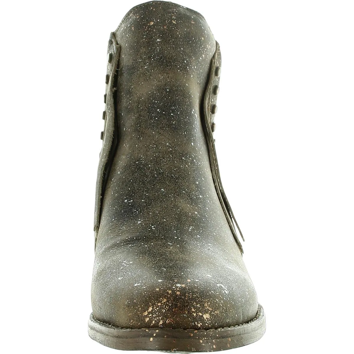 Womens Fringe Leather Ankle Boots