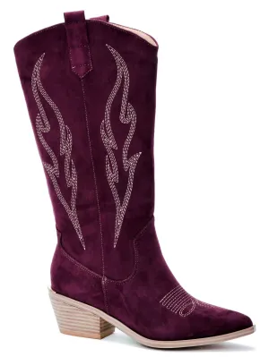 Women's Headliner Faux Suede Boot In Wine