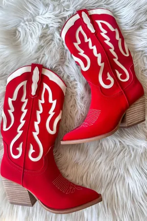 Women's Ida Boots In Red