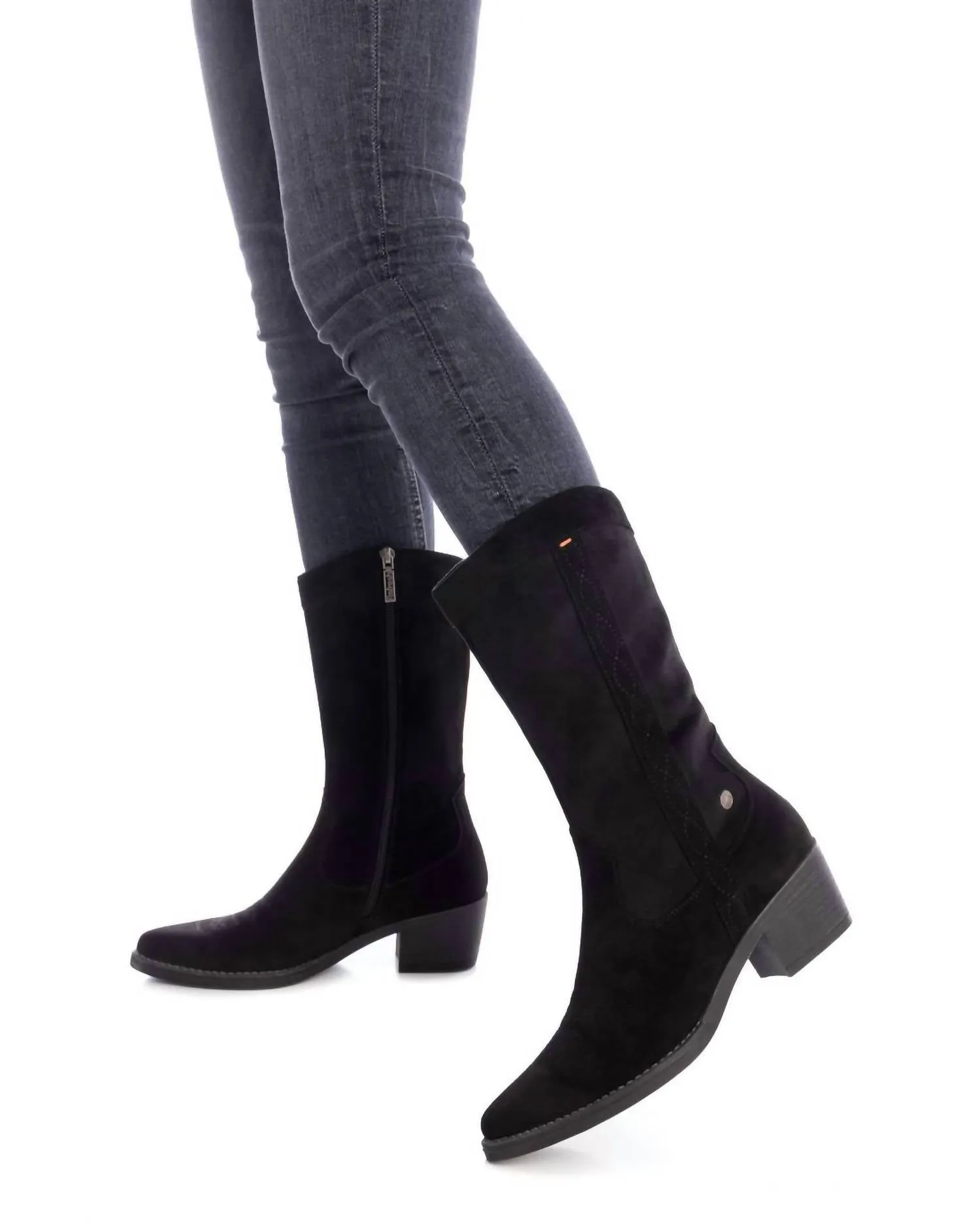 Women's Italian Western Boots In Black