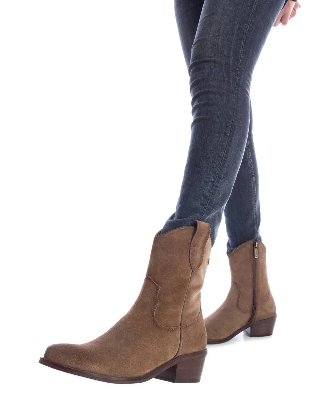 Women's Italian Western Leather Booties Carmela Collection By XTI