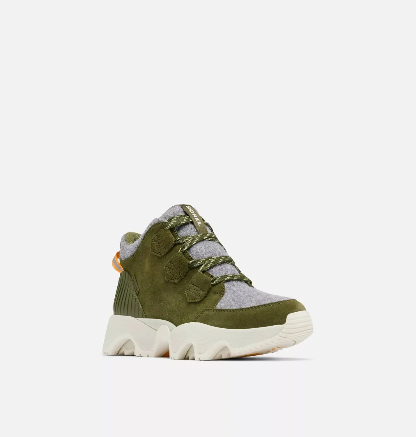 Women's Kinetic Impact Caribou Sneaker Boots In Utility Green, Light Aloe