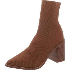 Womens Knit Pull On Ankle Boots
